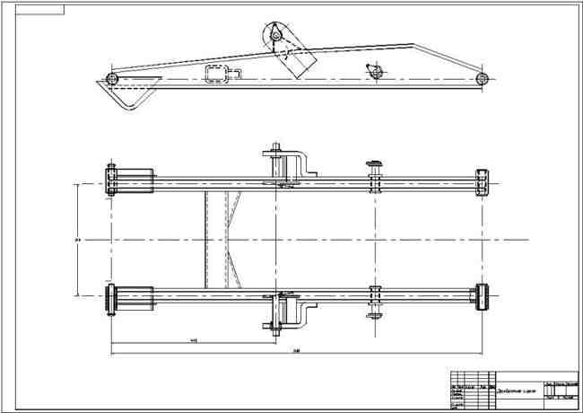 Стрела погрузчика чертеж фронтального