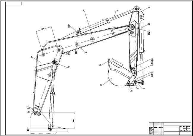 Чертежи стрелы экскаватора
