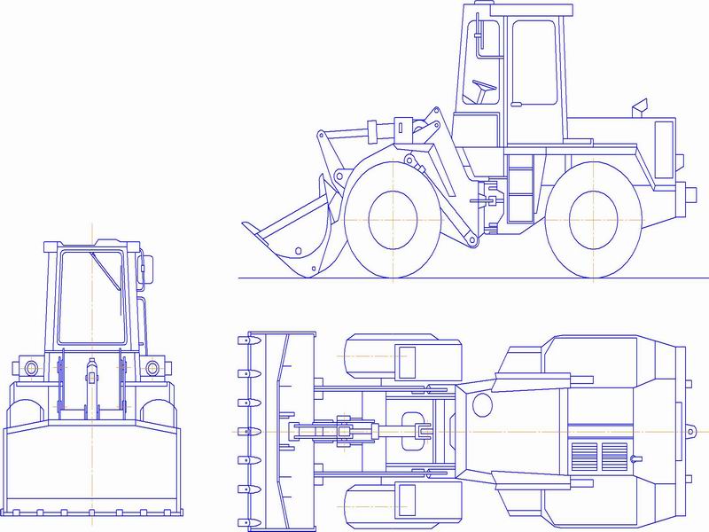 Чертеж погрузчика dwg