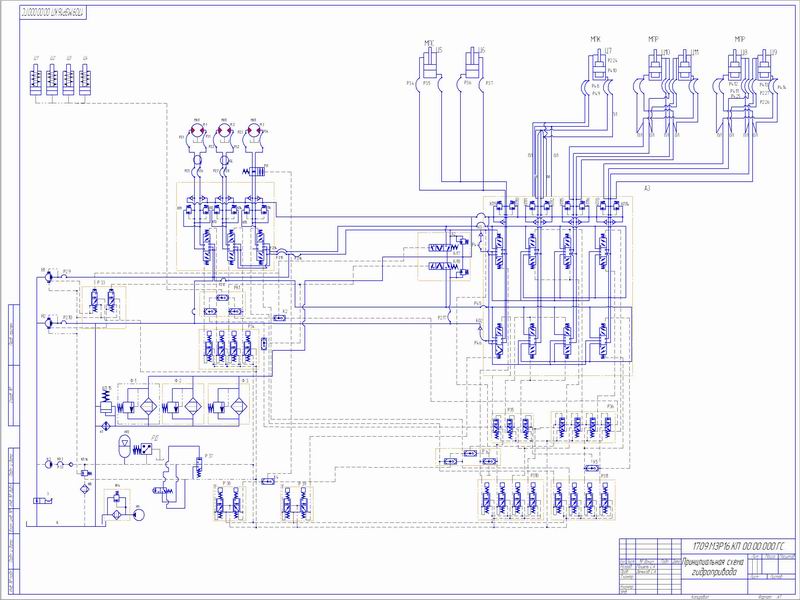 Схема гидравлики маниту
