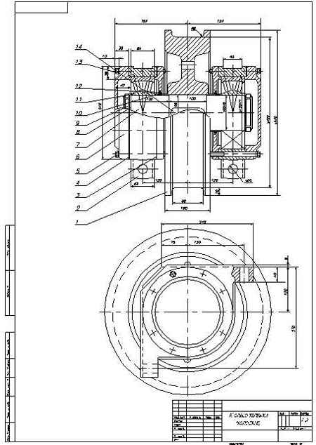 Колесо крановое к2р 400х100 чертеж