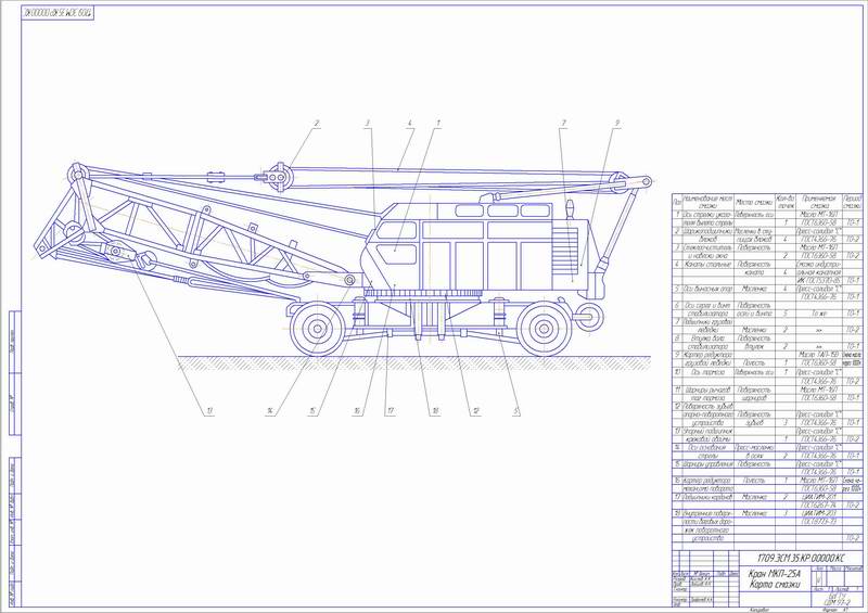 Чертеж автокрана в автокаде